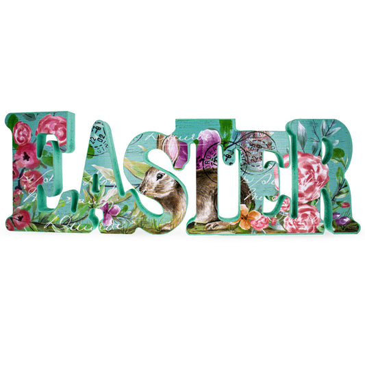 Wooden Sign Letters "Easter" Table Centerpiece 12.5 Inches