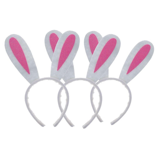Set of 3 Easter Bunny Ear Headbands 11.7 Inches