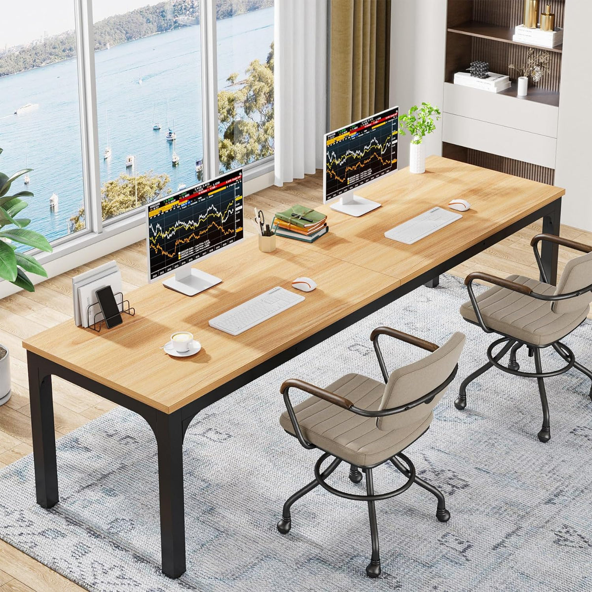78" Light Walnut Dining Table