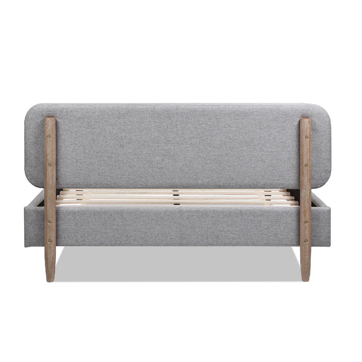 Diego Low Upholstered Platform Bed, Queen, Light