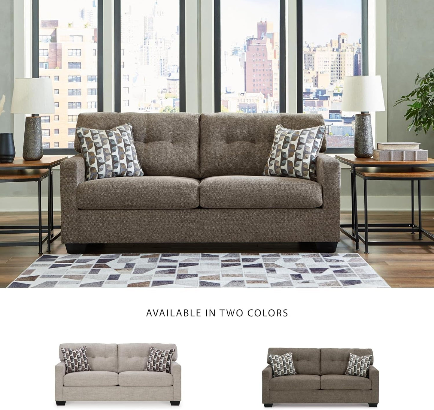 Contemporary Espresso Full Size Sofa Sleeper MemoryFoam