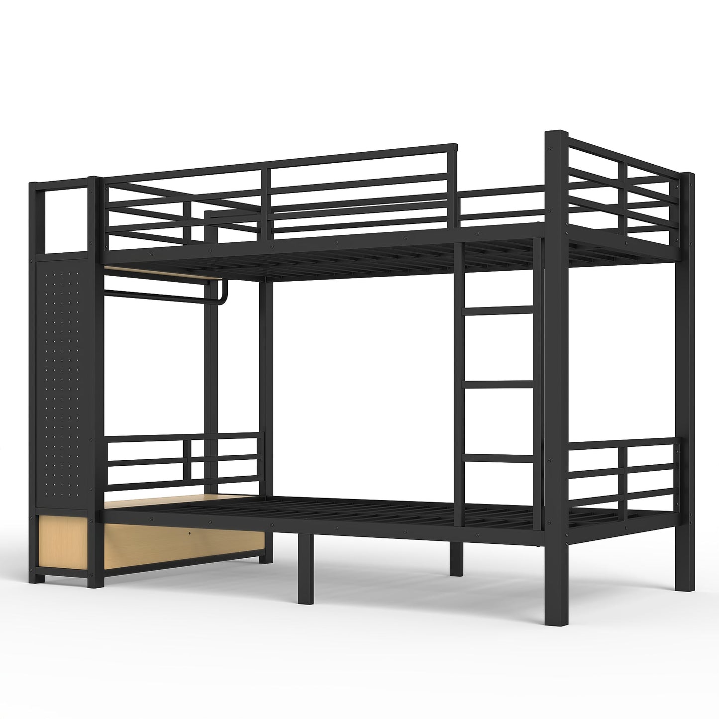 Twin XL Over Twin XL Size Metal Bunk Bed for Teens