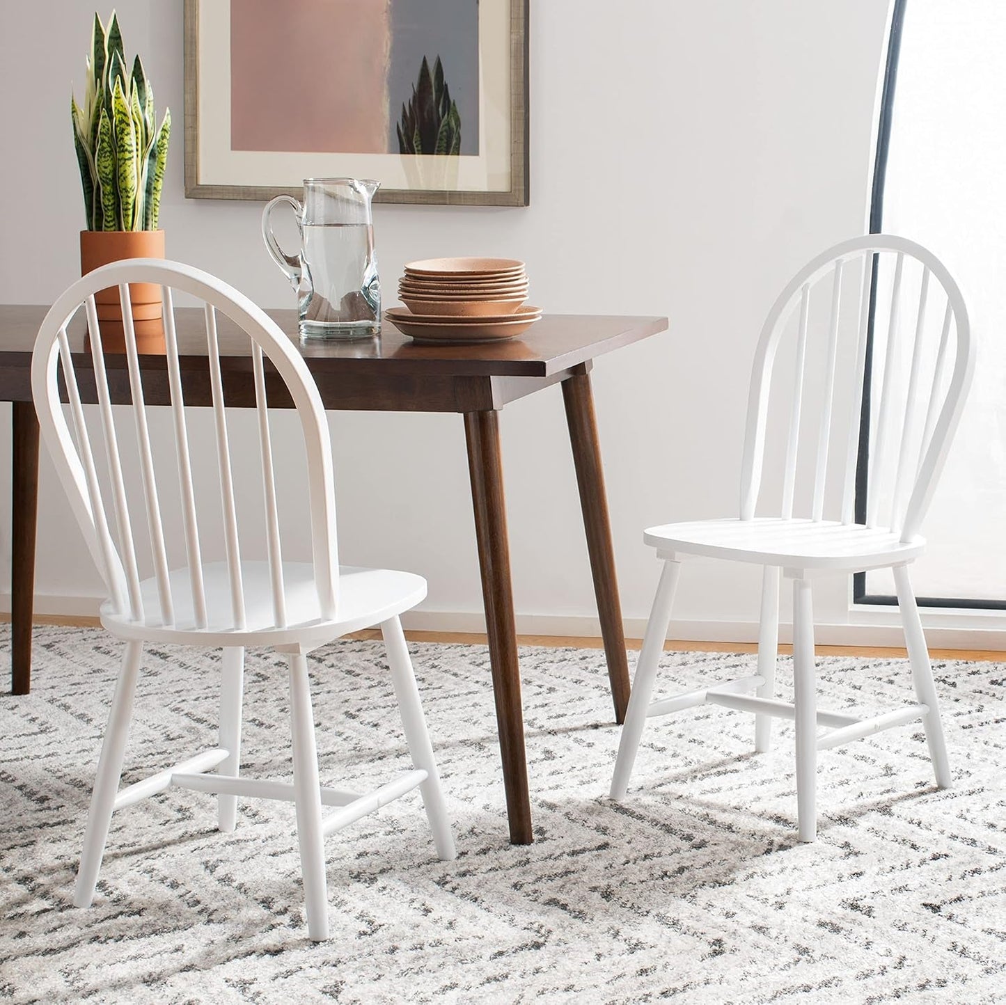 Dining Chairs 18 Inch Spindle Back Set Of Two Farmhouse