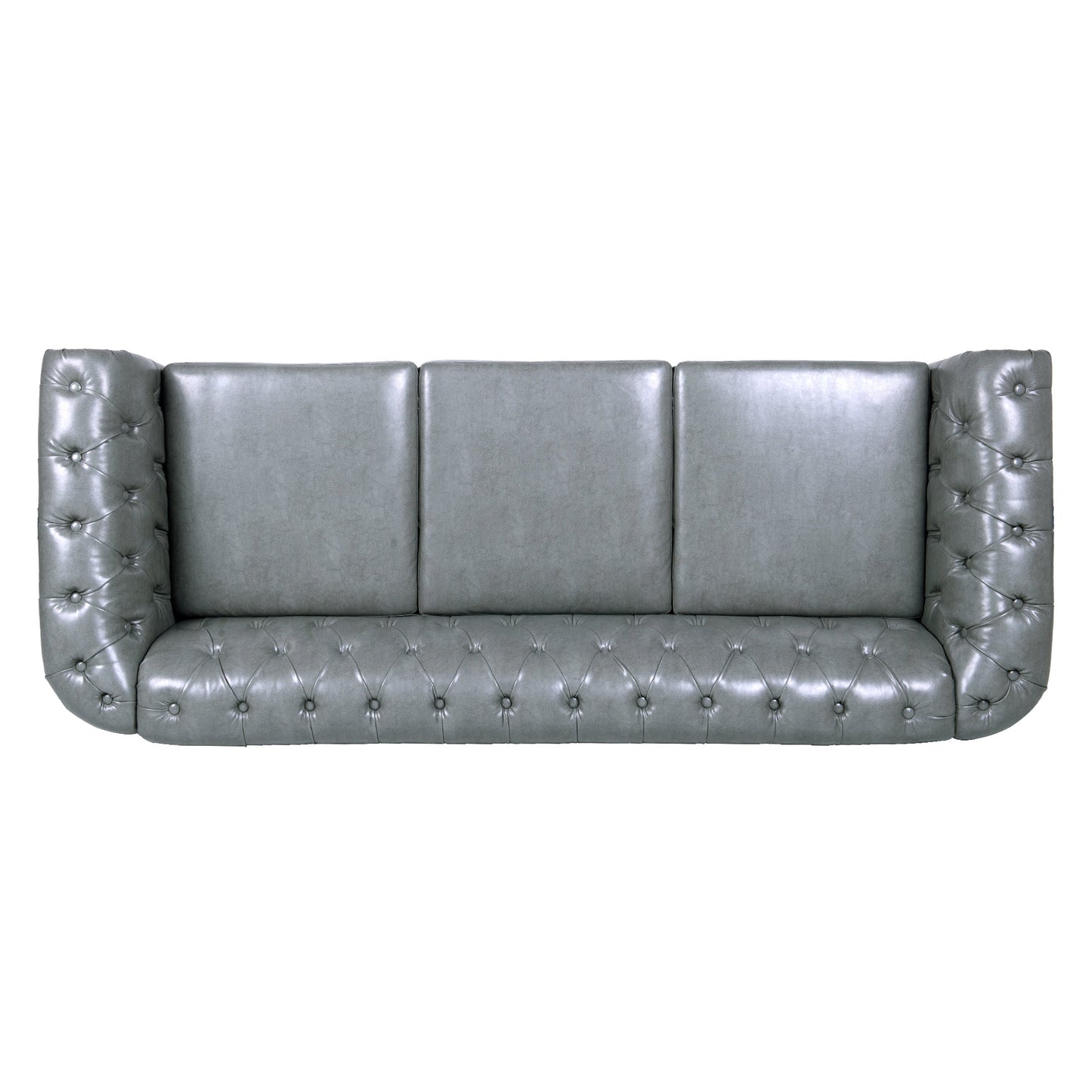 84.65' Rolled Arm Chesterfield 3 Seater Sofa.