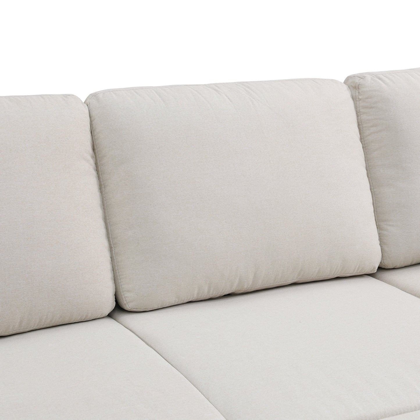 23" x 23" Off-White Square Ottoman
