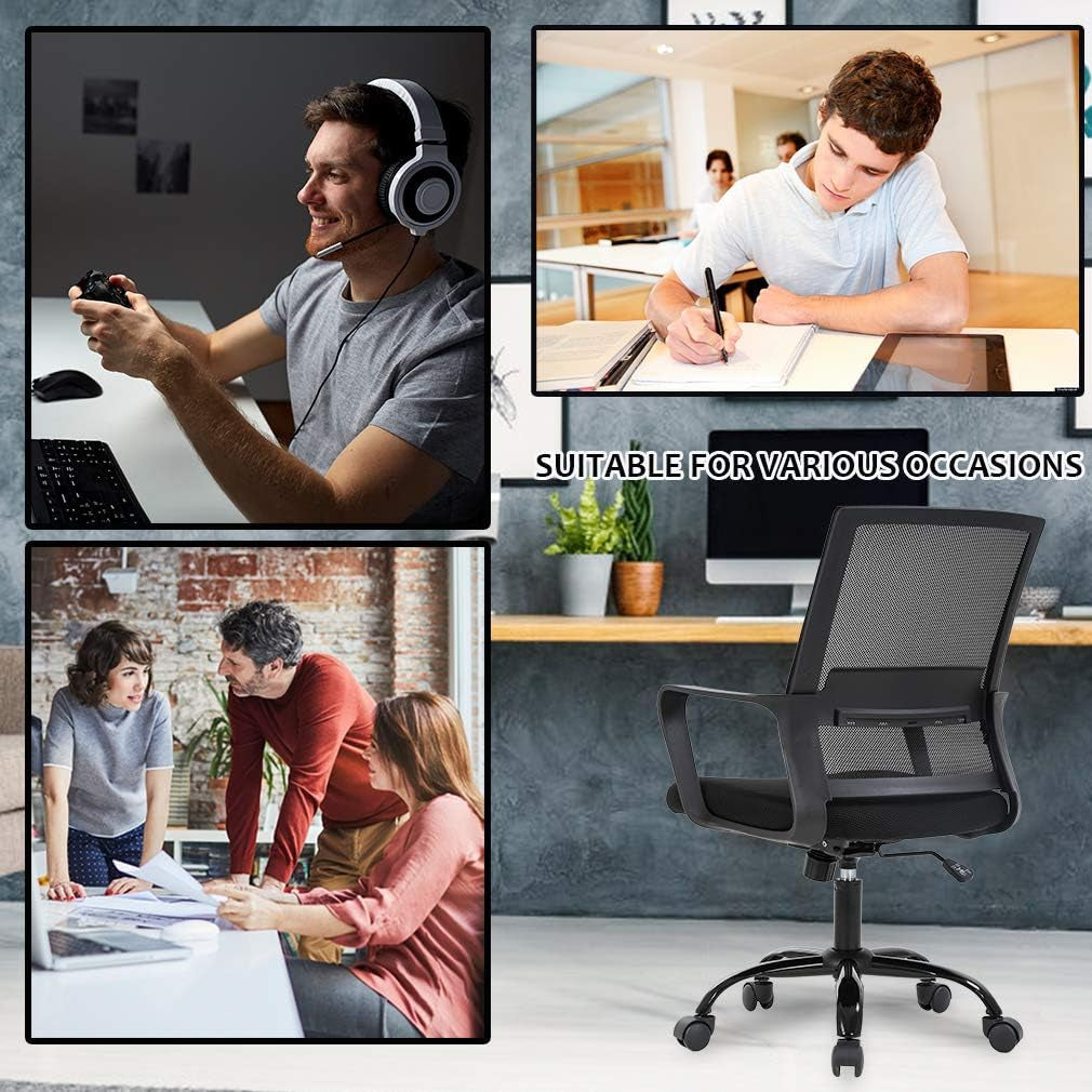 Ergonomic Mesh Office Chair With Lumbar Support Adjustable