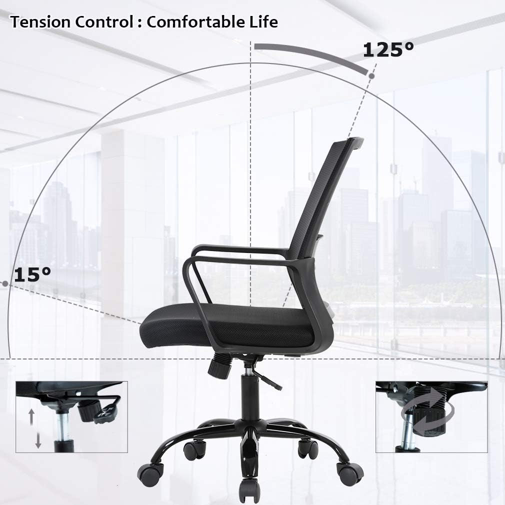 Ergonomic Mesh Office Chair With Lumbar Support Adjustable