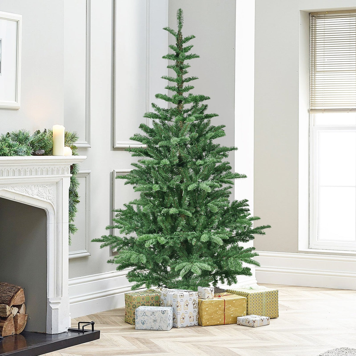 8ft Pre-Lit Christmas Tree with 500 Warm White Lights