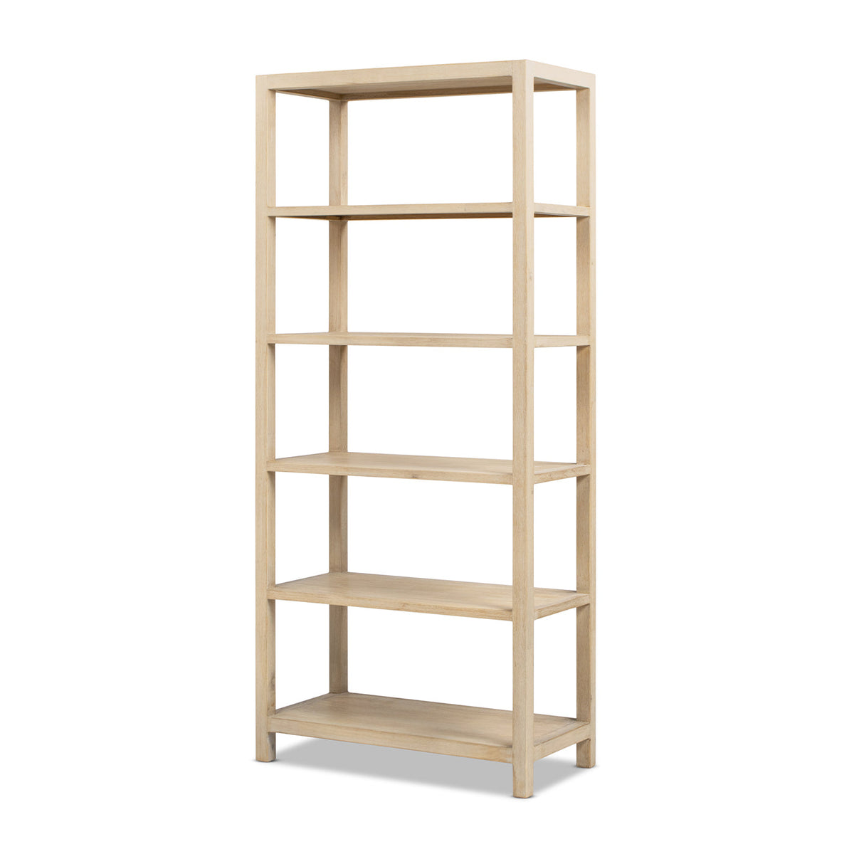 Ellis 71" Reclaimed Wood 5-Shelf Open Frame Bookcase