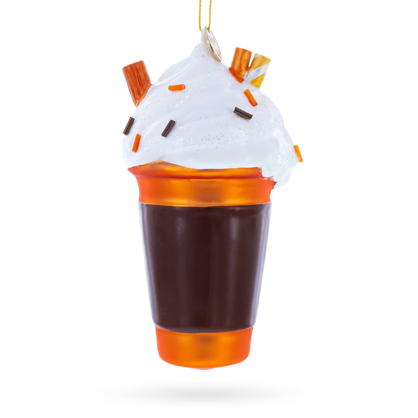 Pumpkin Spice Drink Glass Christmas Ornament