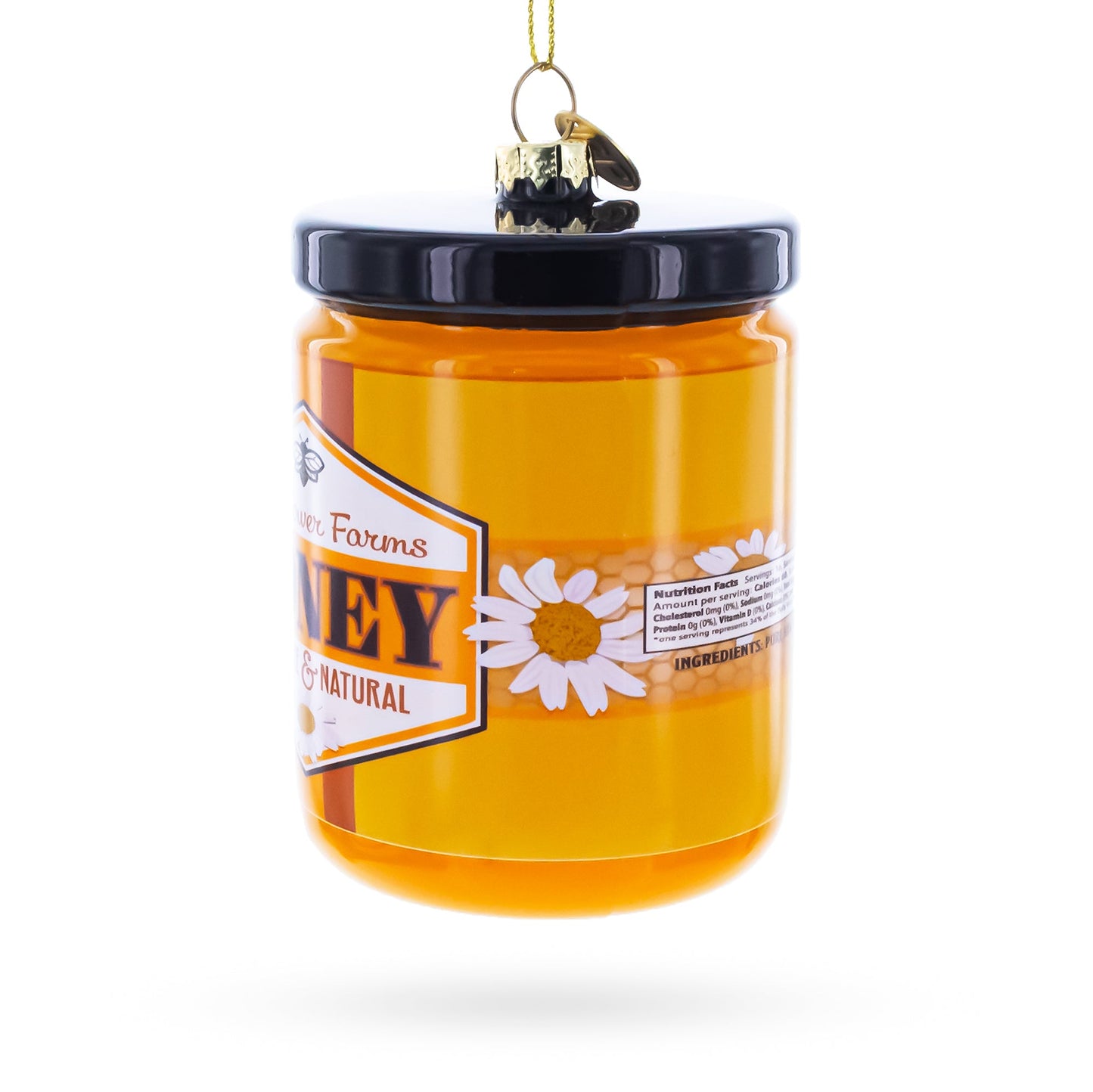 Honey Jar Glass Christmas Ornament