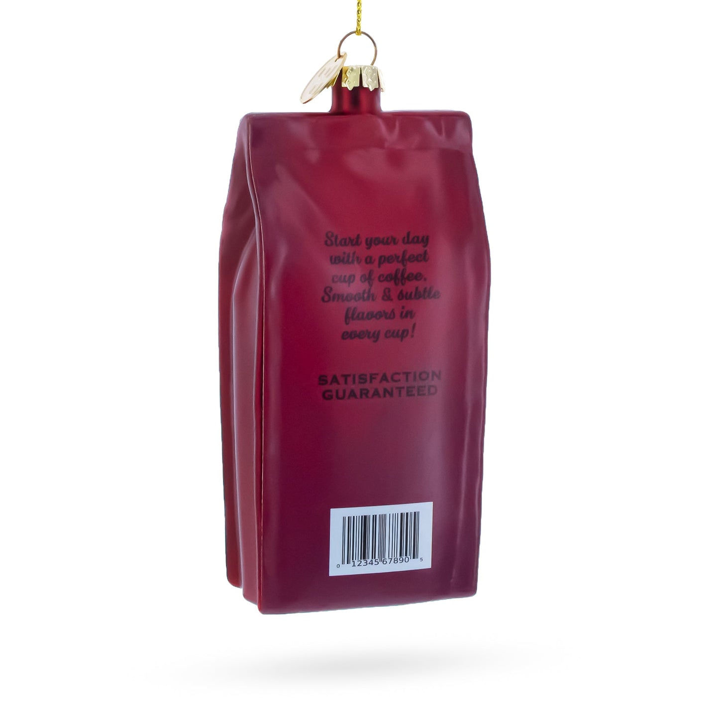 Coffee Bag Glass Christmas Ornament