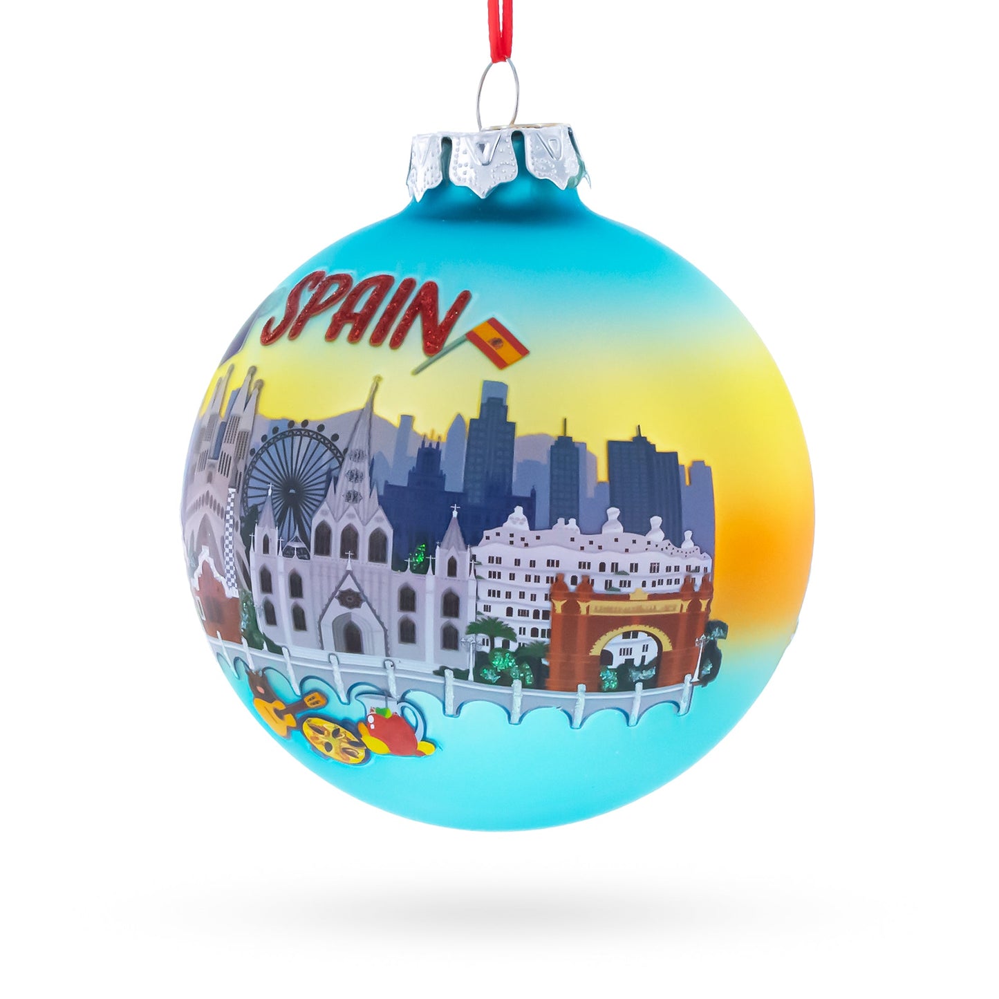 Spain Attraction Glass Ball Christmas Ornament