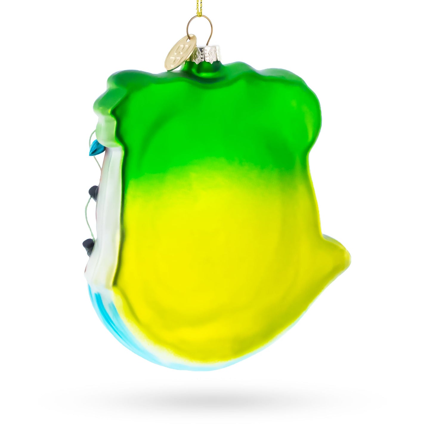 Florida Palm Tree Welcome Sign Glass Christmas Ornament