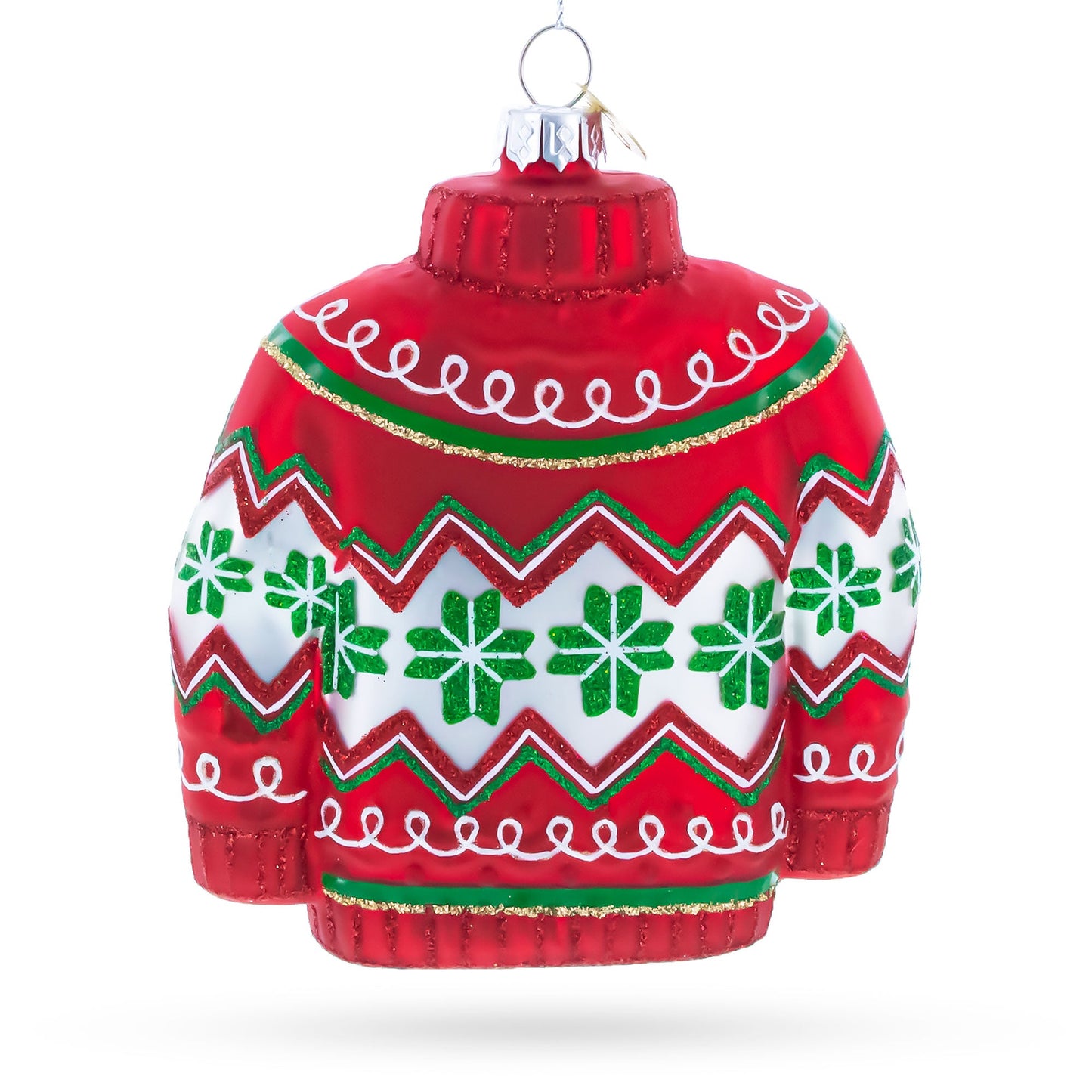 Nordic Sweater Glass Christmas Ornament
