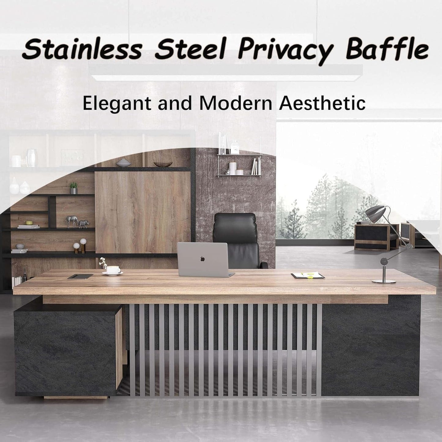 Spacious Executive Desk With Ample Storage Drawers