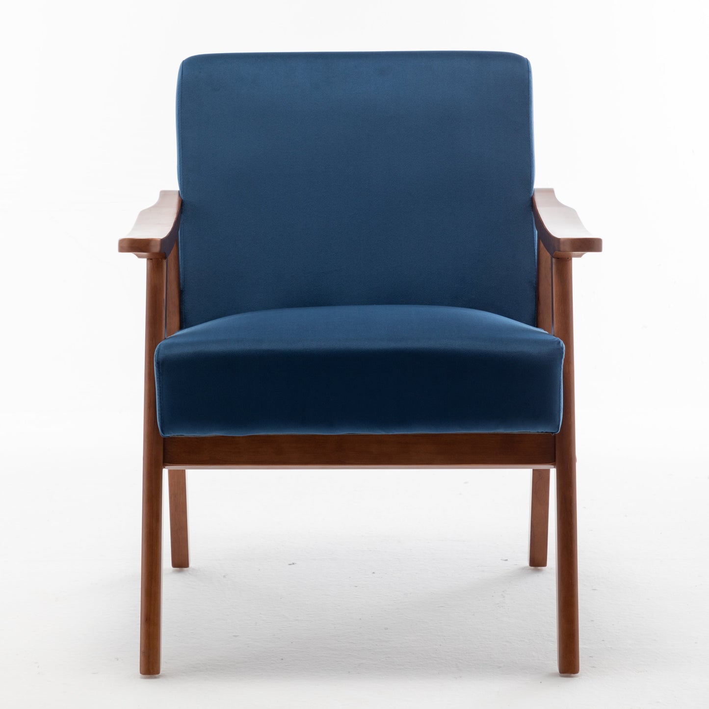 Mid-Century Modern Chair, Living Room Chair with Solid Wood Frame, Accent Chair Extra-Thick Backrest, Wingback Chair for Bedroom, Reading Room, Living Room, Lounge Chair Indoor