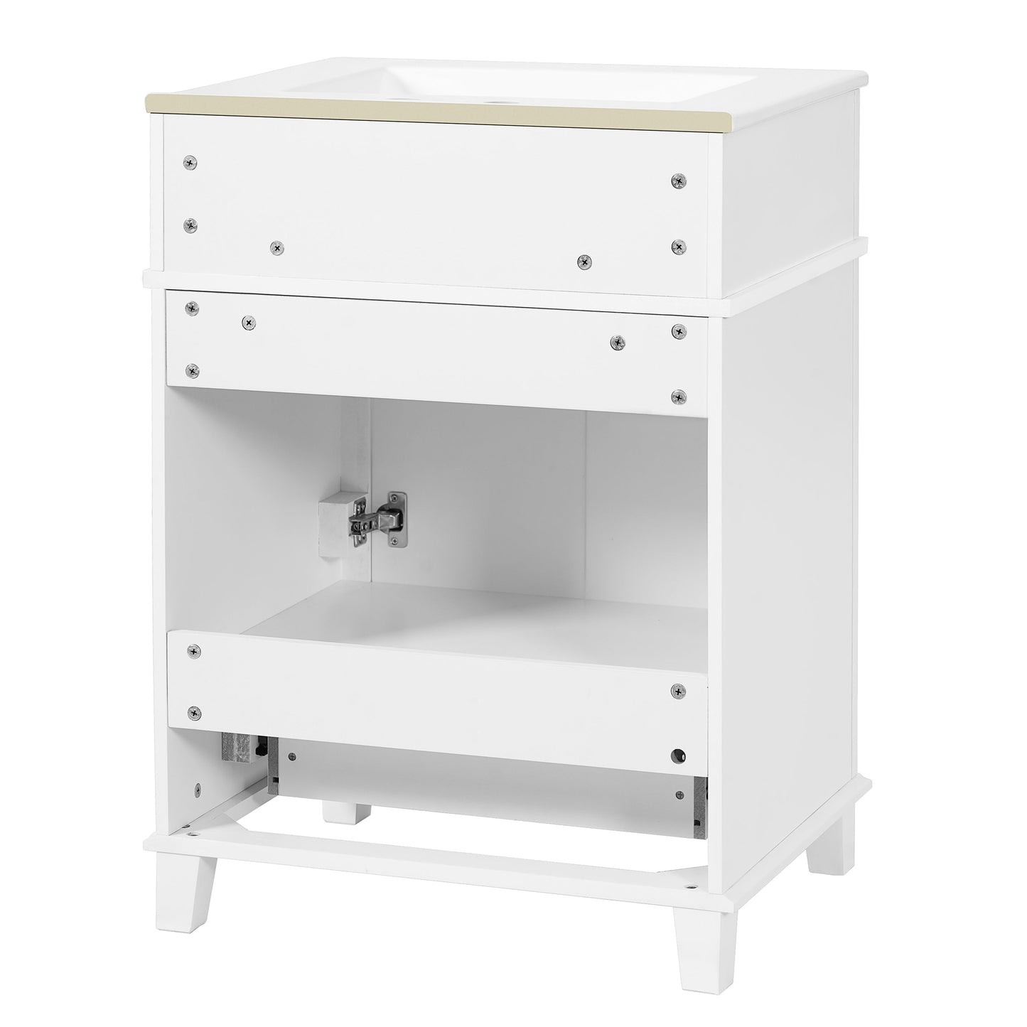 24" Bathroom Vanity with Ceramic Sink