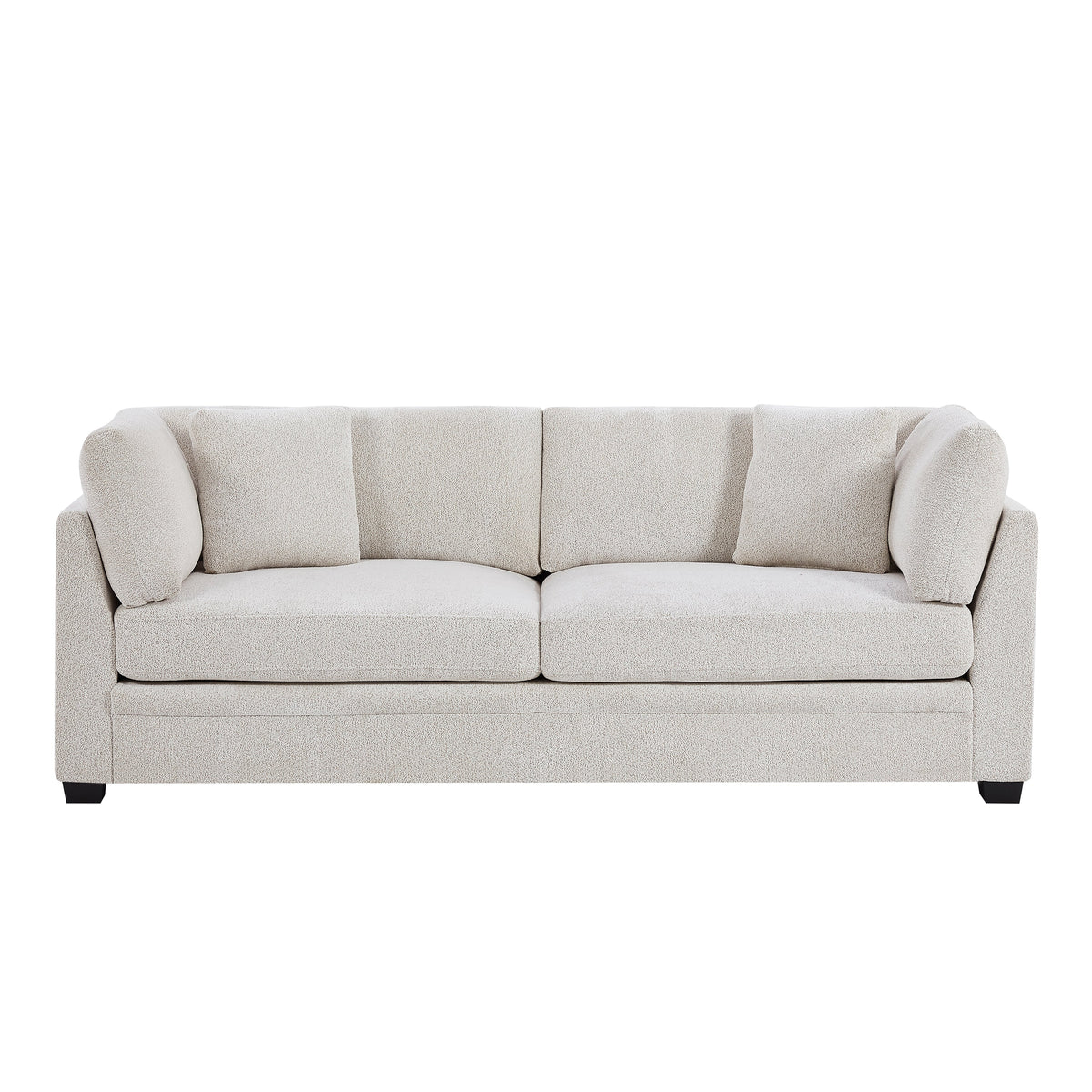 83.50" Modern Flared Arms Sofa (Beige)