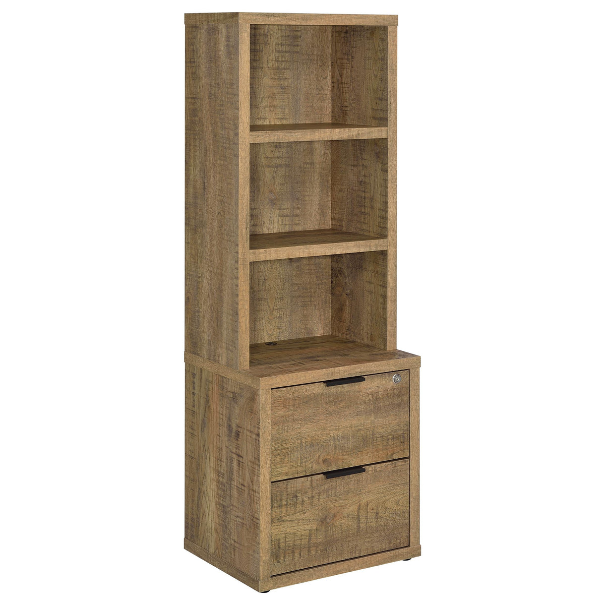 Geary Mango 3-Piece Wall Unit Bookcase Set with USB
