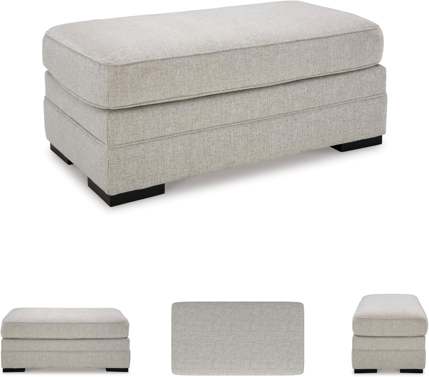 Eastonbridge Upholstered Rectangular Ottoman Light Gray