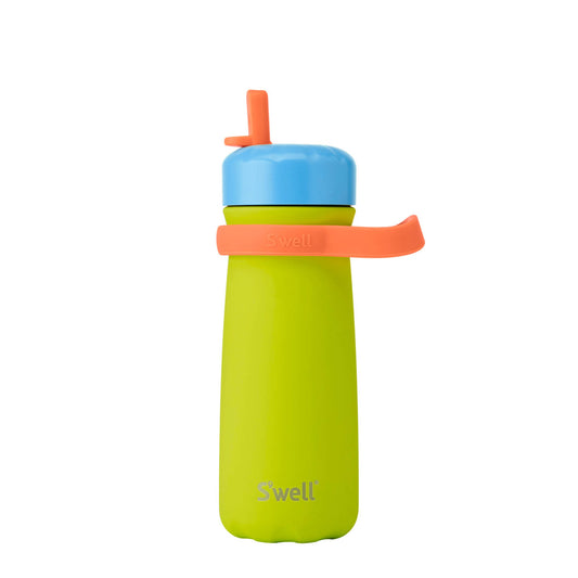 16oz Lime Sherbet Traveler with Flip Straw Lid