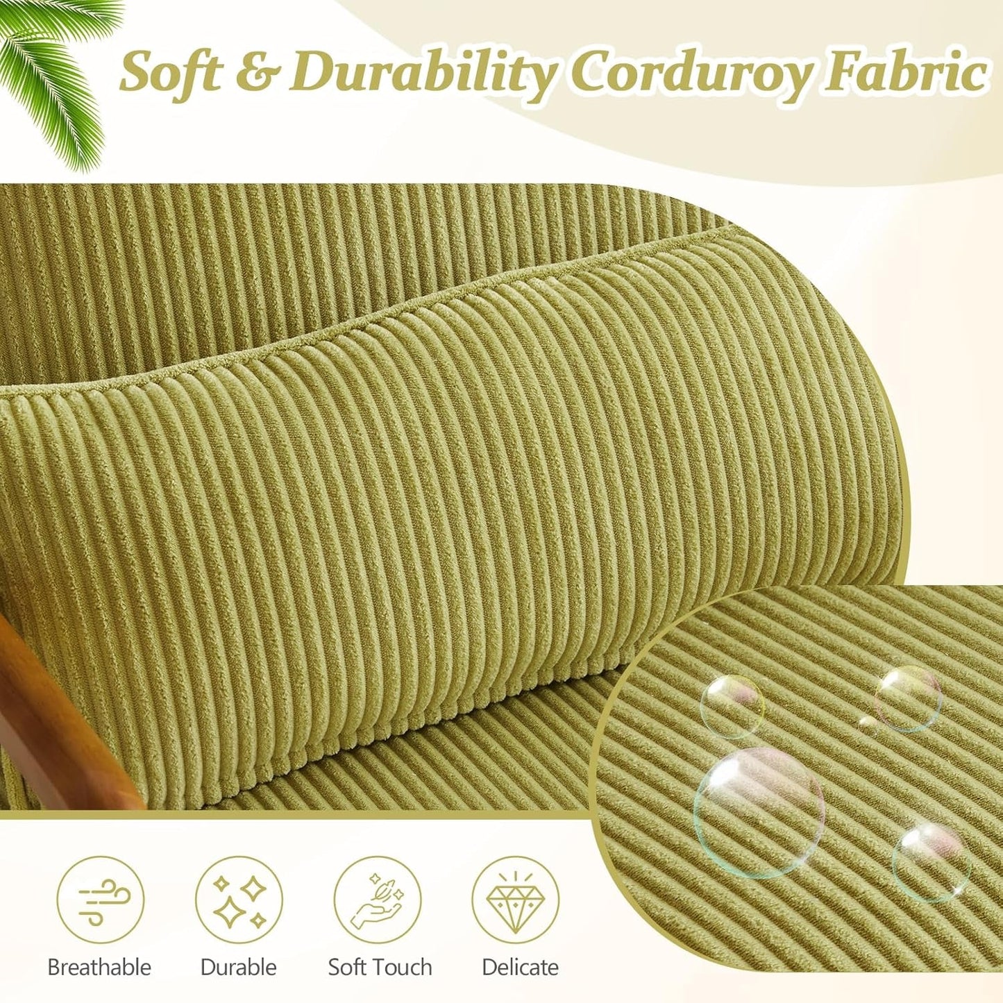 Nightshade Green Armchair With Lumbar Pillow Home Office