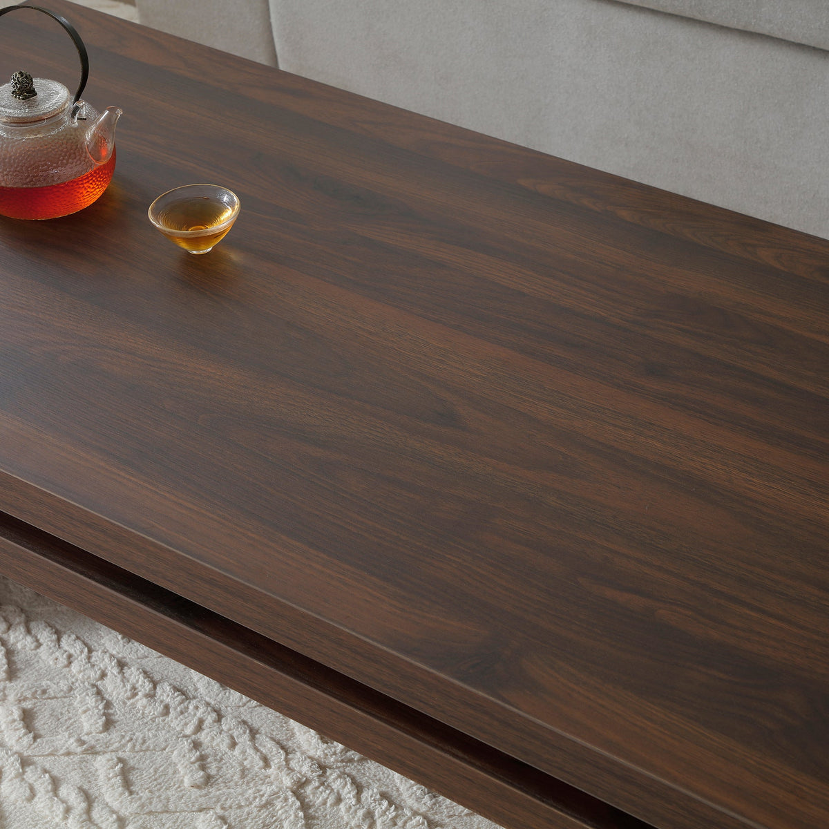 Wood Coffee Table, Mid Century Modern Farmhouse Wooden Coffee Tables for Living Room