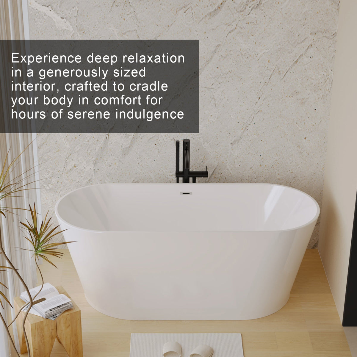 67" Acrylic Freestanding Bathtub