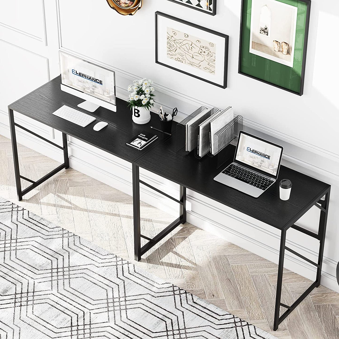 No Assembly Folding Desk for Small Spaces Home Office