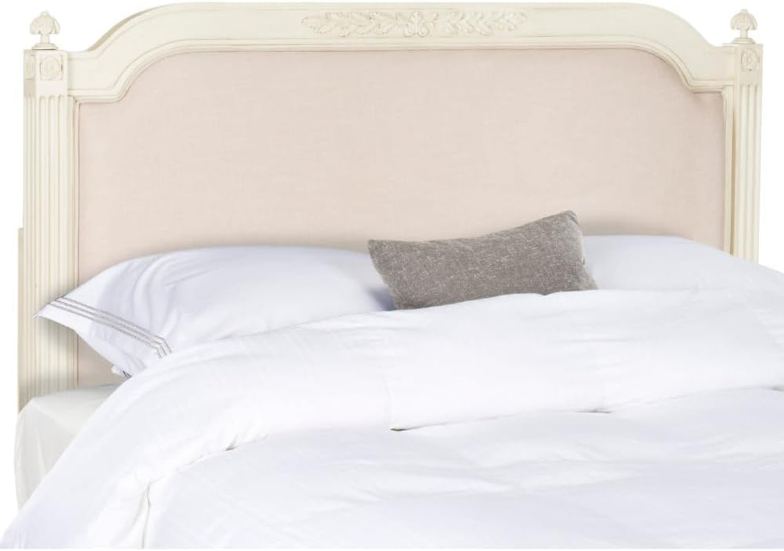 Tufted Linen Rustic Beige Headboard for Twin Beds