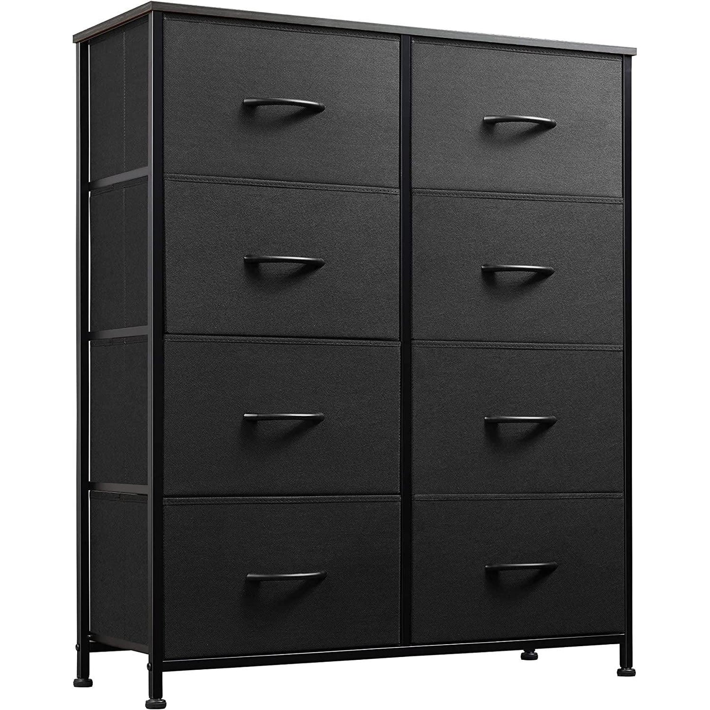 Fabric Storage Tower With 8 Drawers Charcoal Black