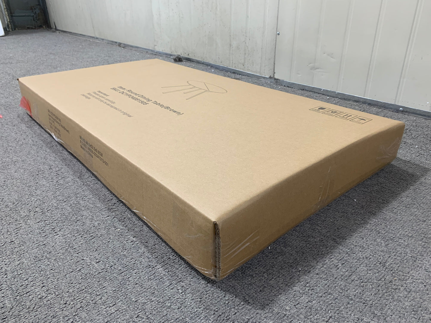 35.43 Inch Round Dining Table with Metal Frame