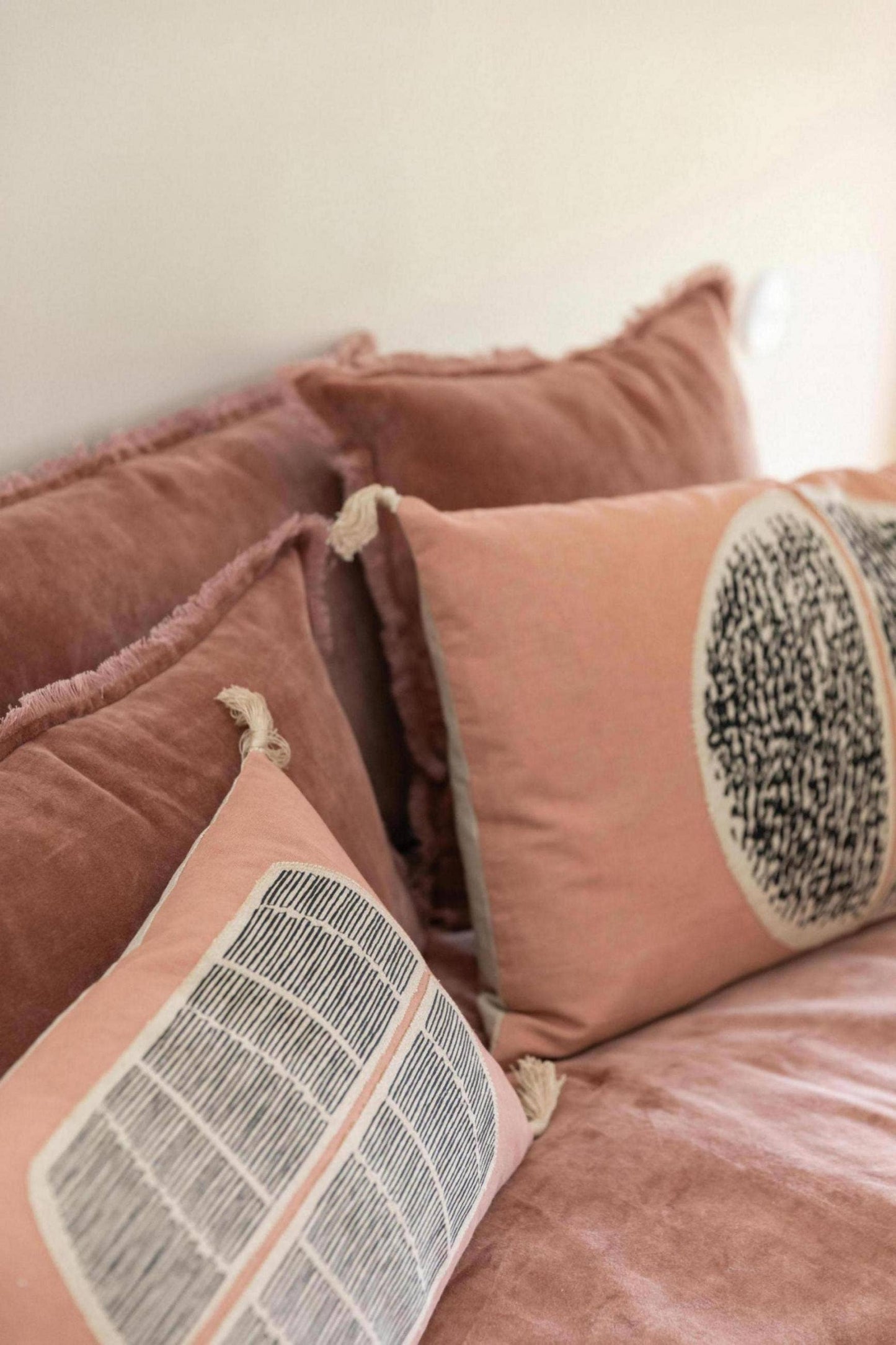 Vivienne Rosewood Velvet Pillow