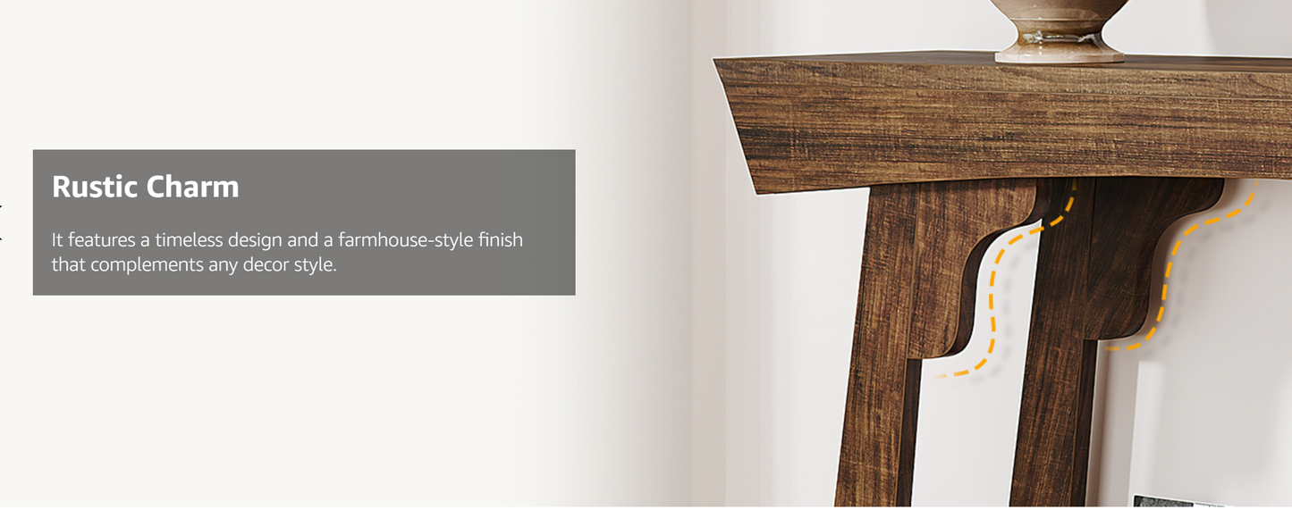 41 Inch Wood Console Table Behind Couch