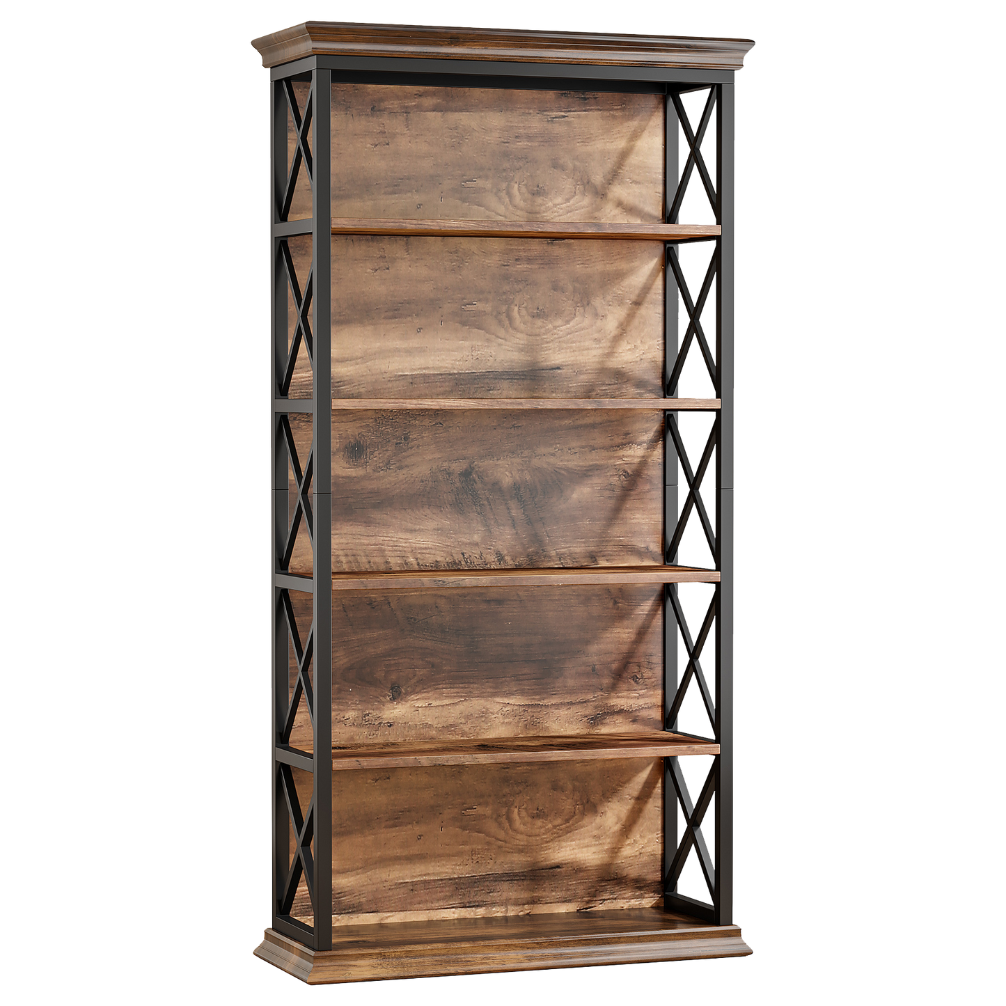 70.8" 6-Tier Industrial Bookcase
