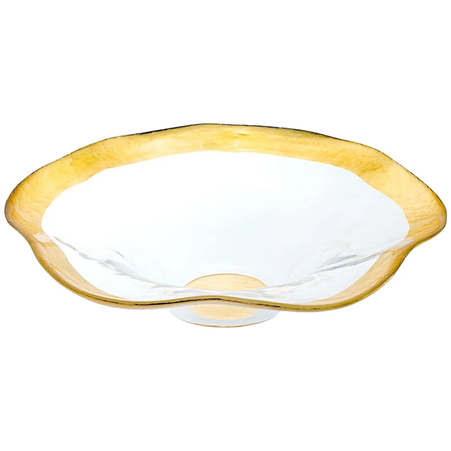 Decorative Bowl - Genuine Gold Leaf Plated 8-inch Wave Bowl