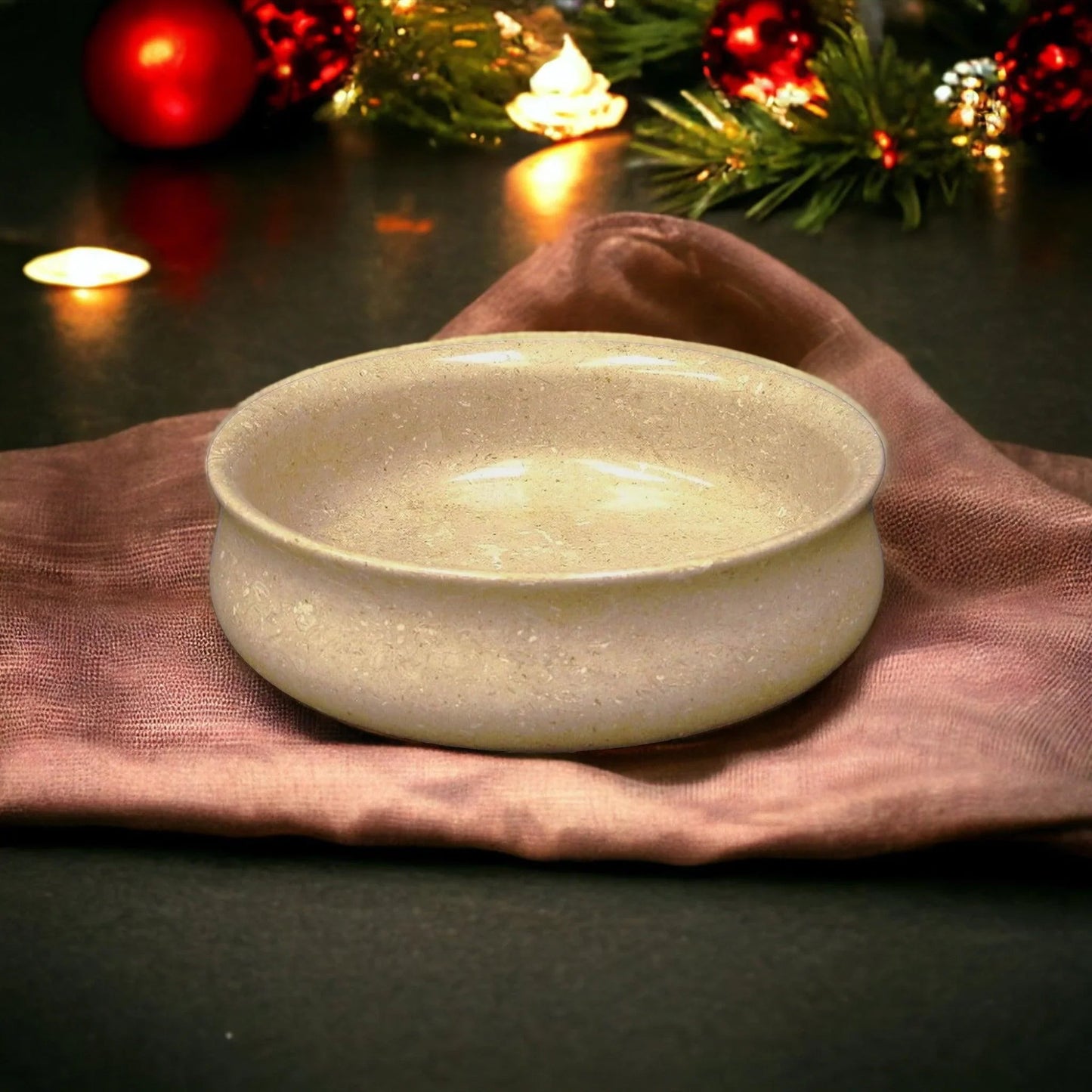 Decorative Bowl of Sahara Beige Marble