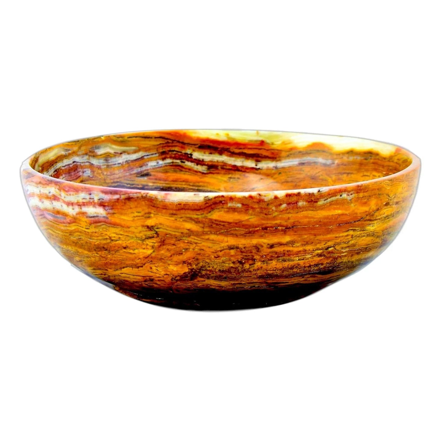 Decorative Fruit Bowl | Multi Brown Onyx 12 inch