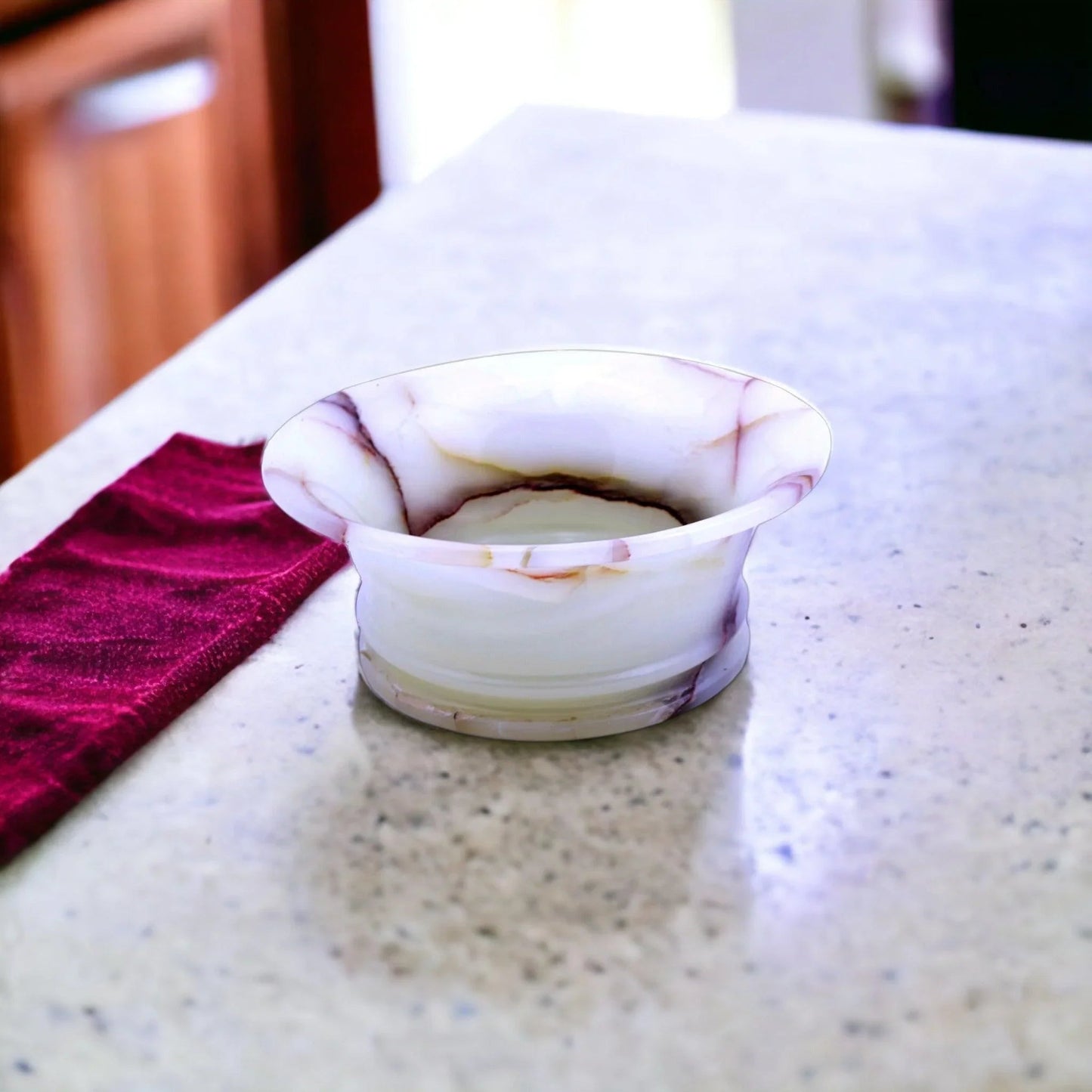 Decorative Fruit Bowl | White Onyx