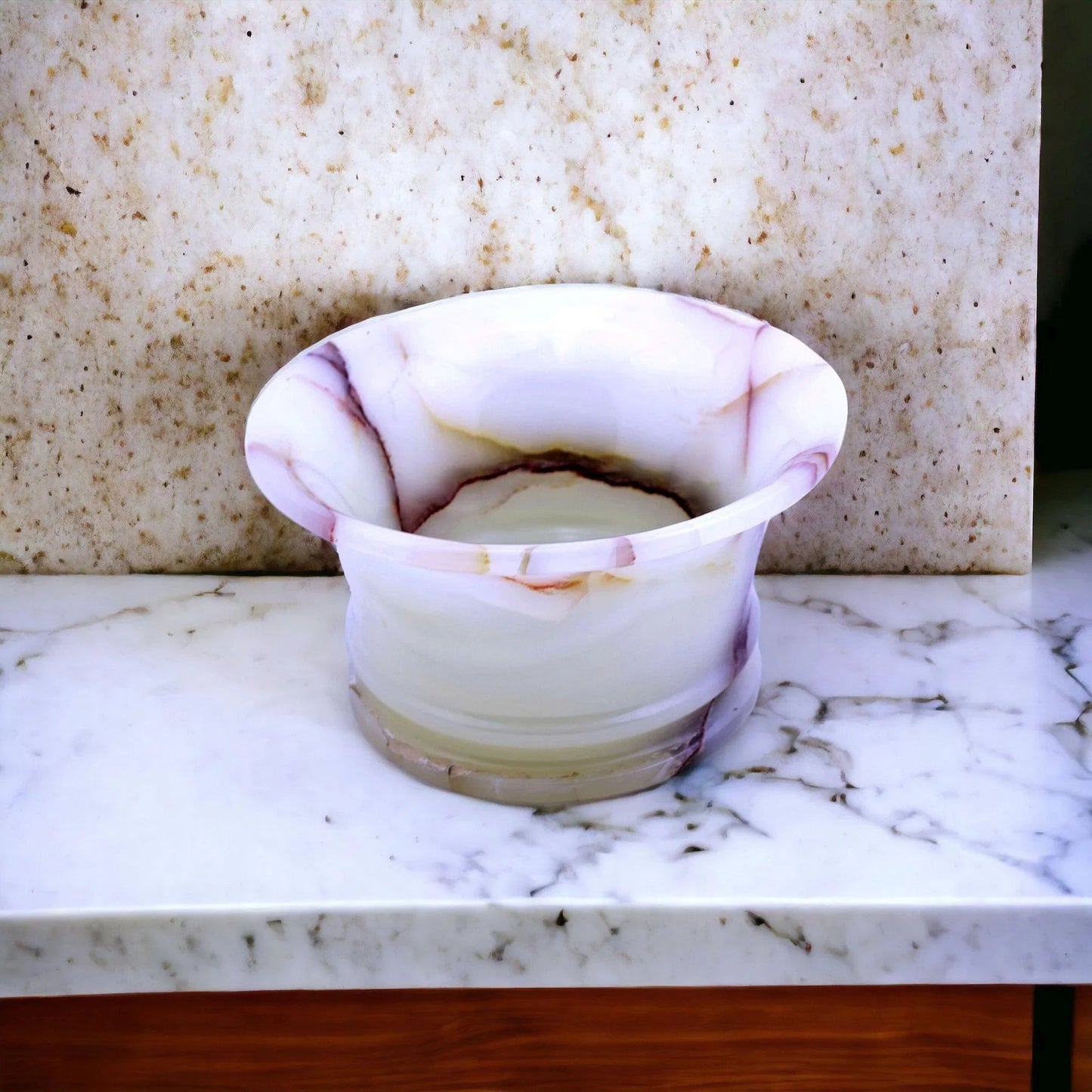 Decorative Fruit Bowl | White Onyx