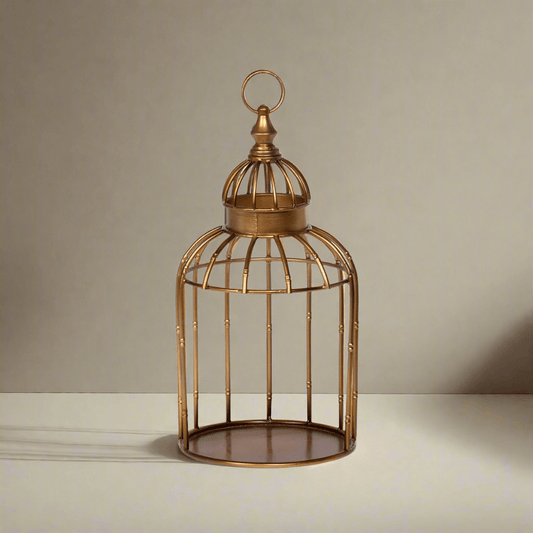 Decorative Vintage Gold Birdcage Centerpiece Stand