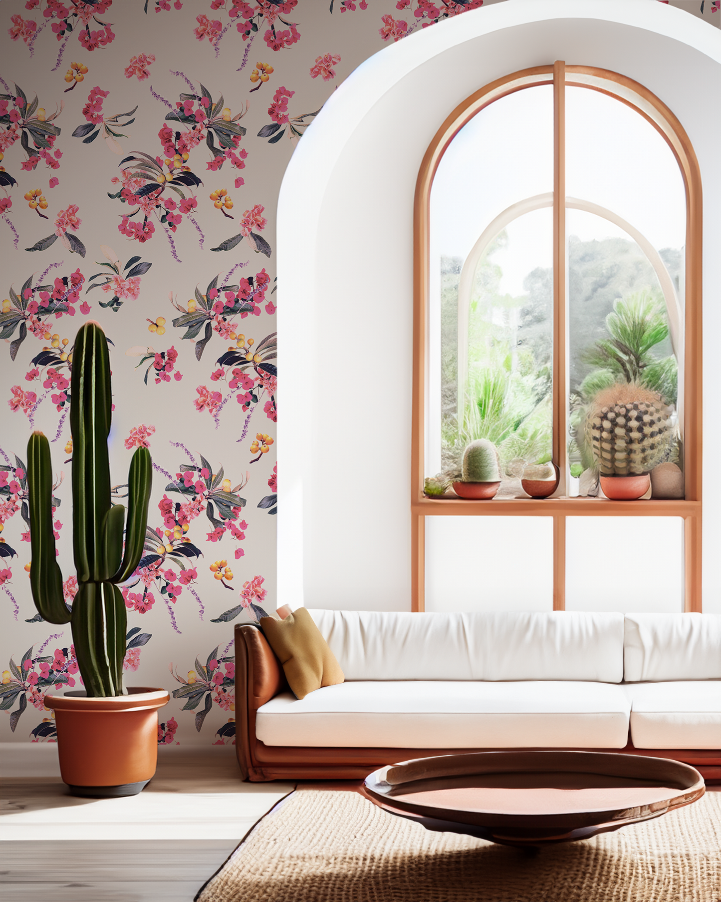 Floral Loquat Wallpaper, off-white