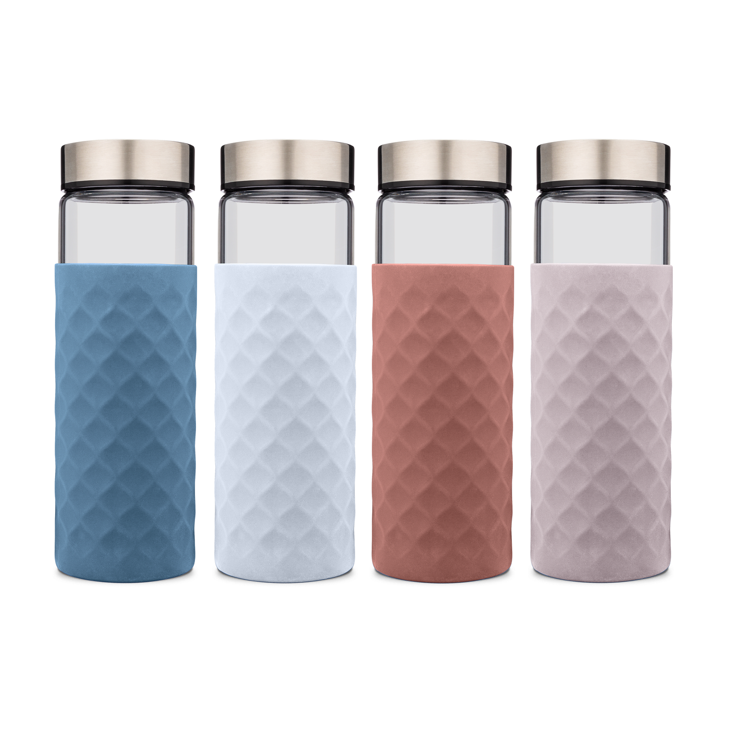 Diamond Lattice Silicone Bottle Sleeves Set, for 16oz Bottles