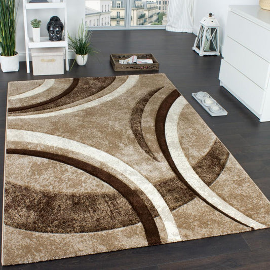 Designer Rug Brilliance Brown Beige Geometric Pattern
