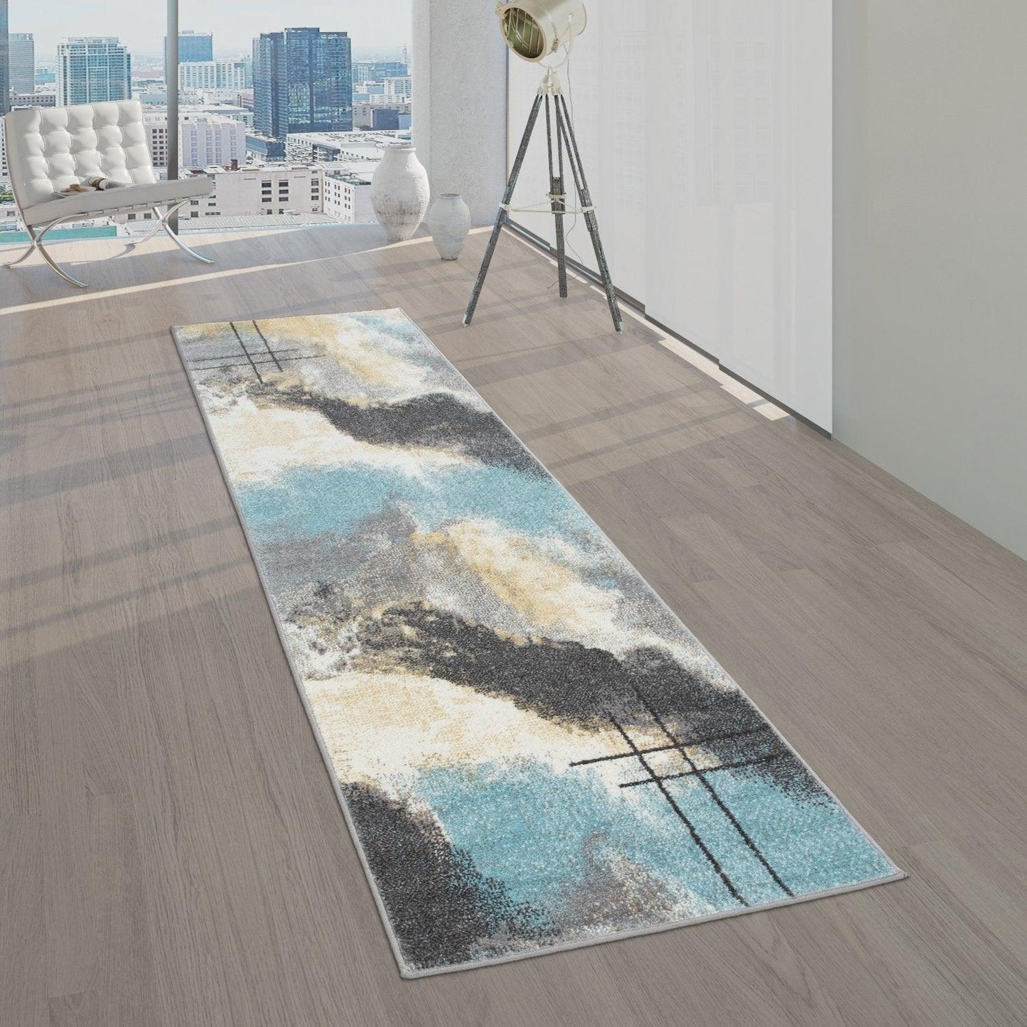 Designer Rug For Living Room, Pastel Colours, Colour Gradients, Abstract In Yellow