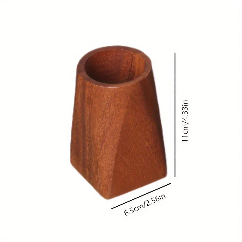 Desk Organizer - Portable Walnut Wood Compact