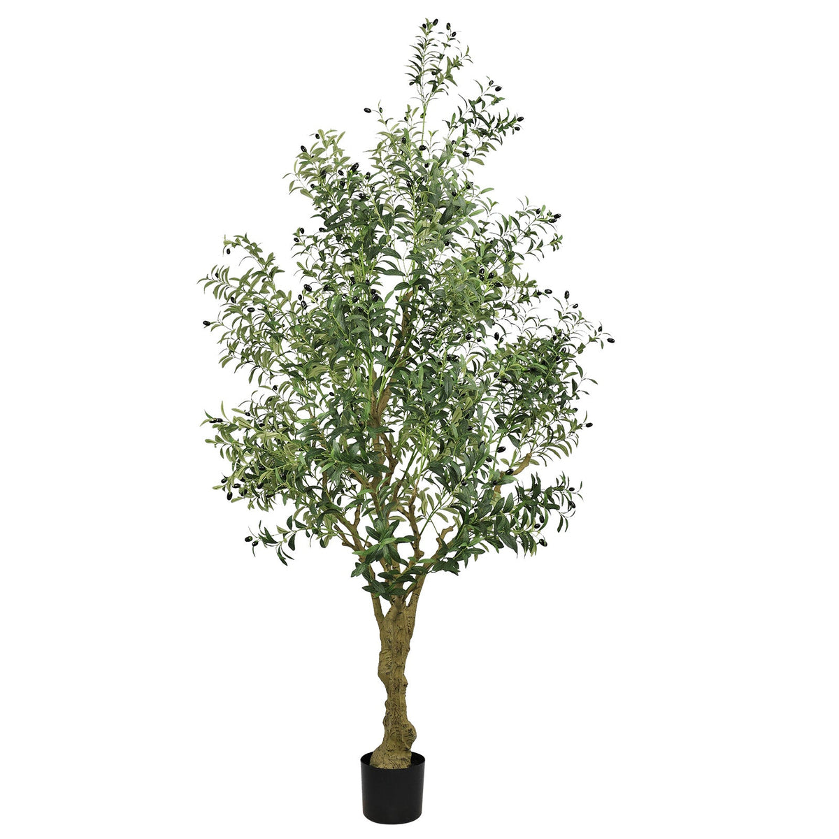 8FT Tall Artificial Olive Tree - Large Faux Potted Tree