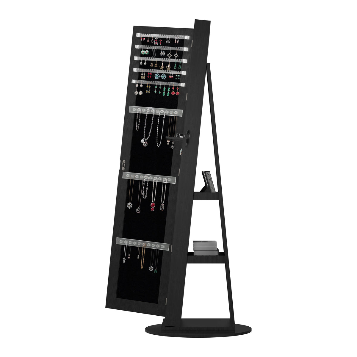 360° Swivel Jewelry Cabinet with Full Length Mirror