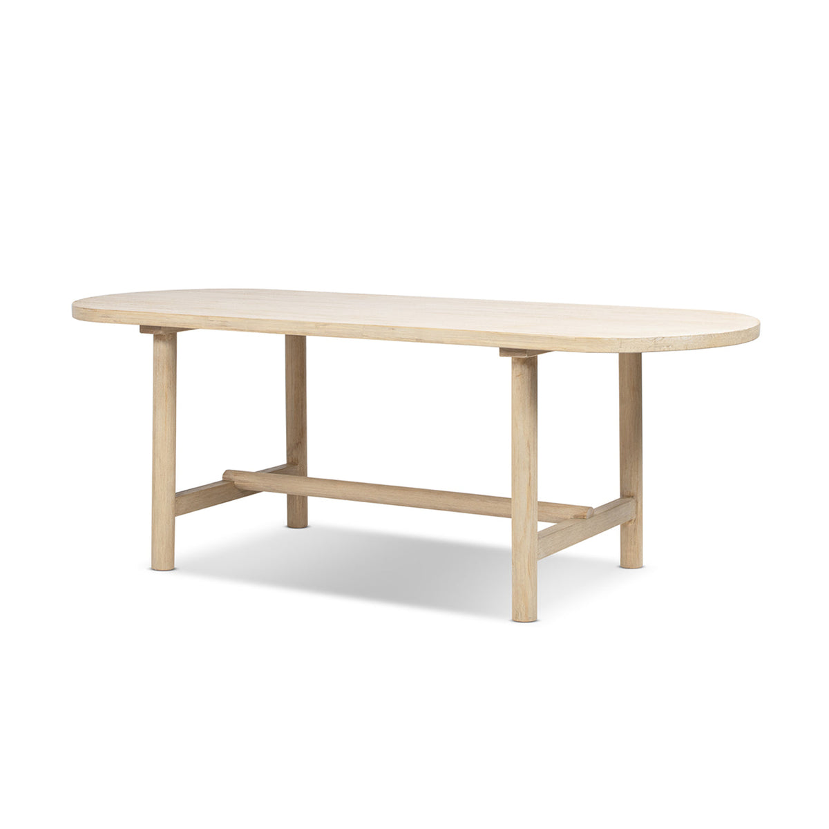 Milo 85" 8-Seat Oval Reclaimed Wood Dining Table